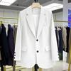 Blazer negru Formal Jachete și paltoane pentru damă Toamnă Casual Jachetă de costum cu mânecă lungă