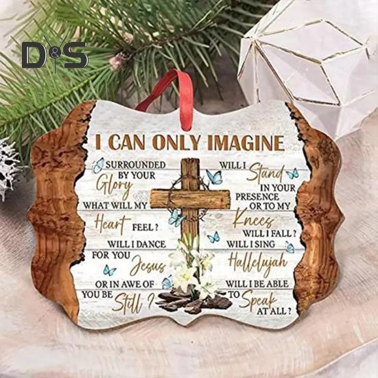 Christmas Jesus Nativity True Story Ornament Xmas Tree Hanging Decoration 2D Flat Acrylic Pendant for Christmas New Year Celebrations