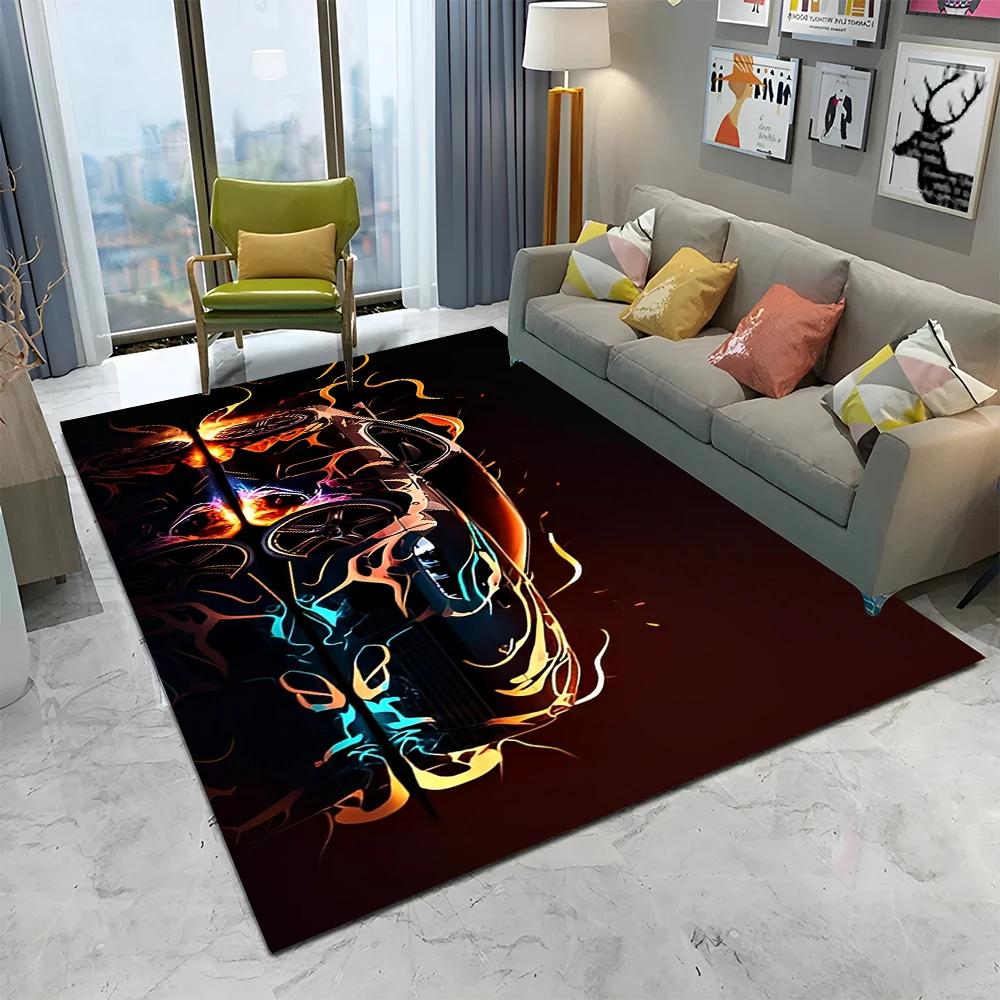 3D Toekomstige Sportwagen HD Concept Auto Cartoon Tapijt Vloerkleed voor Huis Woonkamer Slaapkamer Bank Deurmat Decoratie, Kinderen Antislip Vloermat