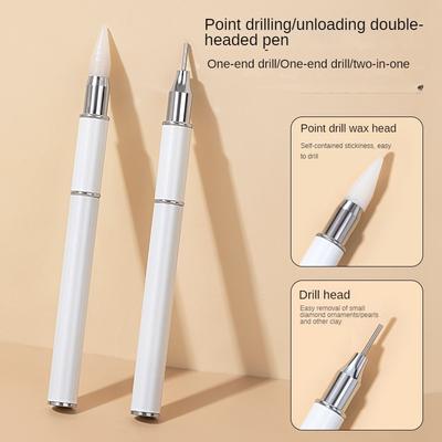 Metal Double Headed Point Drill Crayon, Colored Stick Drill Unloading Drill Pen with Adhesive Point Drill Unloading Drill Suction Drill Pen