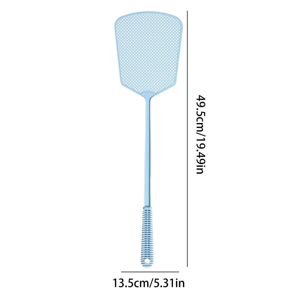 Plastic Manual Fly Swatter Long Hand Fly Swatter Mosquito Pests Control Insect Killer Home Kitchen Accessories Random Color