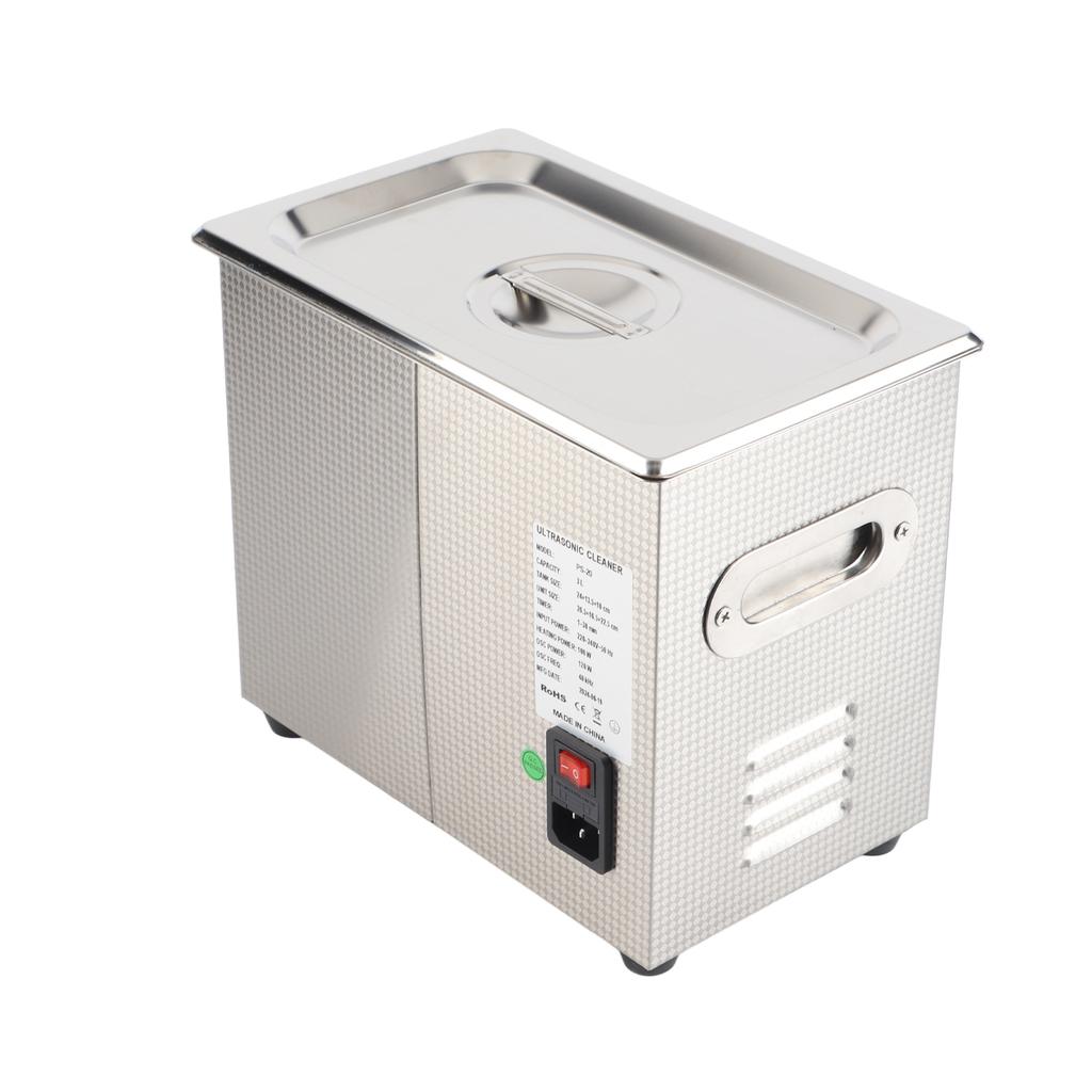 1pc Stainless Steel Ultrasonic Cleaner Heated Cleaning Tank Machine with Basket (3L)