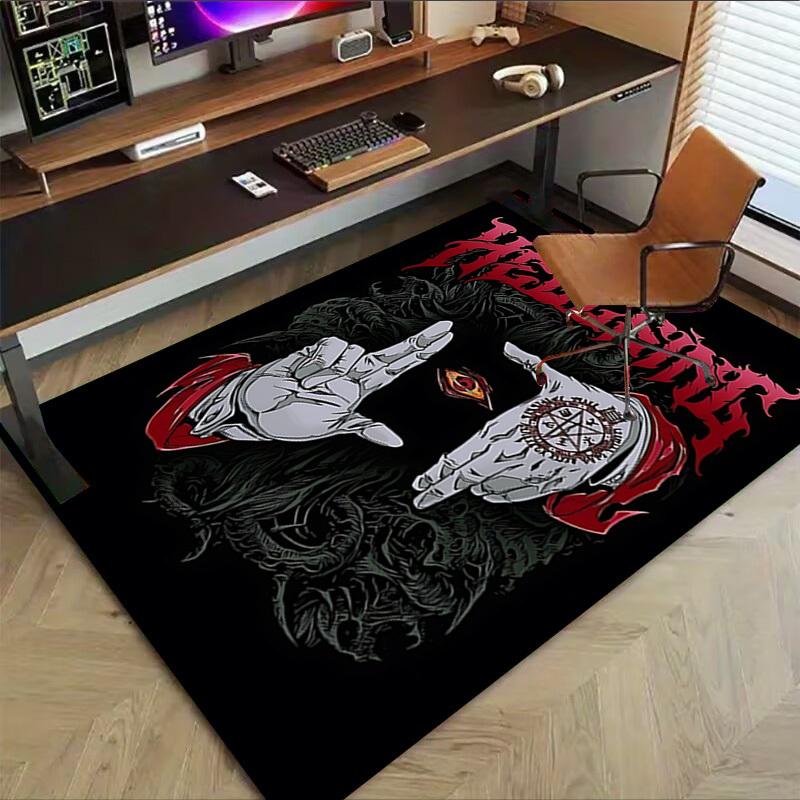 1pc Hellsing Carpet Anti Slip Polyester Floor Mat for office.Bedroom