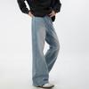 Washed Retro Micro-pull Jeans Autumn New Loose Texture Trendy Brand Long Pants High Street American Bell Pants Q