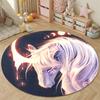 Luxury Round Gothic Multicolor Rug Mat, Non-Slip Floor Mat for Family Room