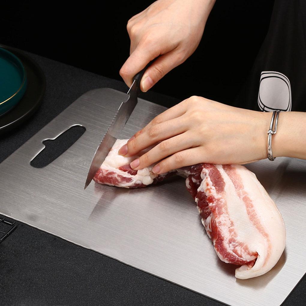 Ultimate Kitchen Companion - Stainless Steel Cutting Board For All Needs Double-sided Cutting Board