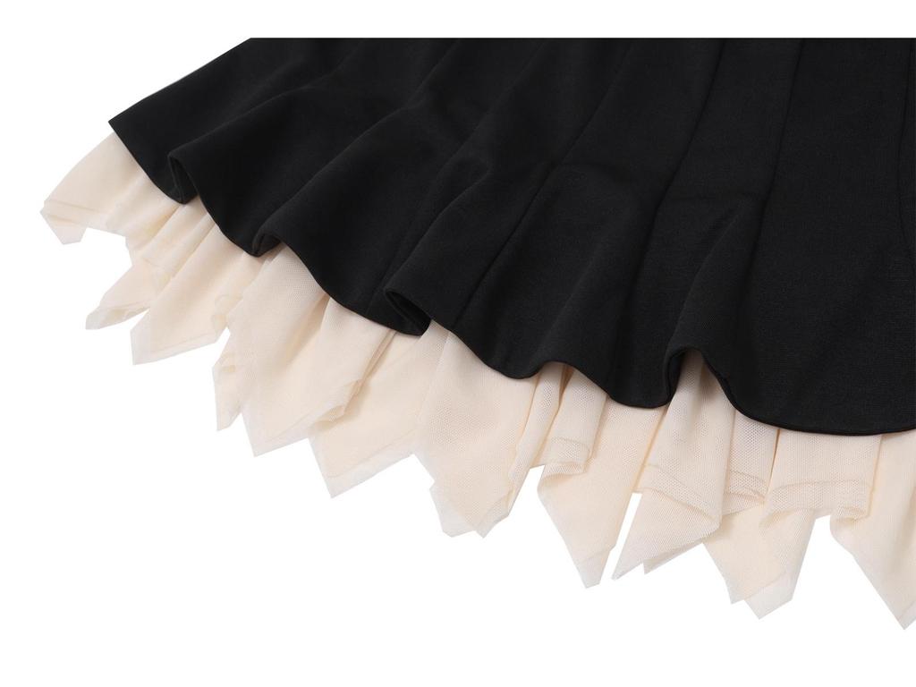 Jennie Kim Ji-soo Inspired Ruffled Sleeveless Top & Waist-Cinching Long Skirt Suit