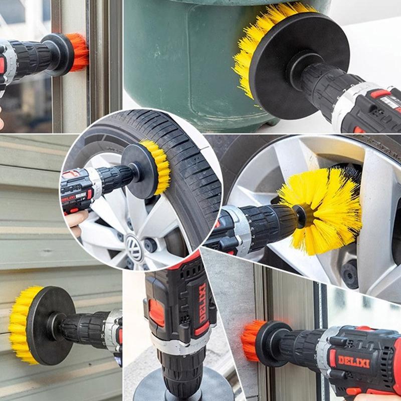 5 Zoll Elektrische Scheuerbürste Bohrbürste Kunststoff Reinigungsbürste Werkzeug Für Autoreifen Nylonbürsten Autoaufbereitung Zubehör