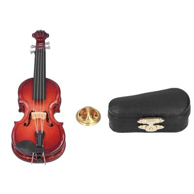 Violin Brooch Exquisite Details Without Barbs Mini Musical Instrument Model for Gift Giving Dress