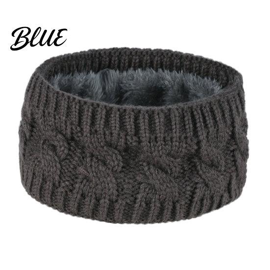 Cold Weather Ear Protection Winter Knitted Headband for Women Soft Fleece Lined Thermal Hair Outdoor Sports Warmer Band Thickened Plush Elastic Band