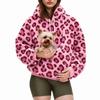 Womens Hooded Fleece Sweatshirt With Pet Pocket Loose Plus Size Winter Warm Casual Top
