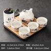 Purple Clay Ceramic Kung Fu Tea Set Home Teapot Set with Portable Tea Tray and Tea Caddy