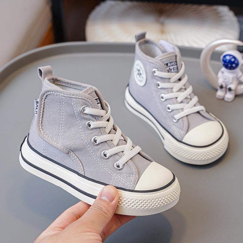 2025 Autumn New Kids' Canvas Shoes, Magic Tape, Elastic Band - Boys' & Girls' School Shoes