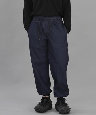 Seinteukeulu Wide Tapered Jogger Pants Wrg-358 Indigo Denim Brs