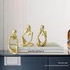 Nordic Luxury Abstract Figurine Tabletop Decor - Mini Shape Handcrafted Art.