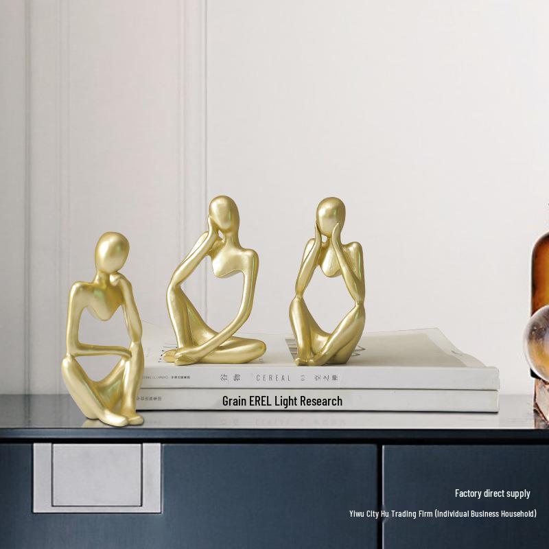 Nordic Luxury Abstract Figurine Tabletop Decor - Mini Shape Handcrafted Art.