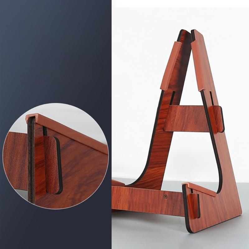 Supporto per Ukulele Portatile in Legno per Chitarra Stile L-Frame Supporto per Strumenti Musicali con Lati Morbidi per Ukulele Violini
