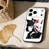 Japanese Samurai Geisha Phone Case For iPhone 17,16,15,14,13,12,11 X XR Plus,Soft Silicone Black Cover