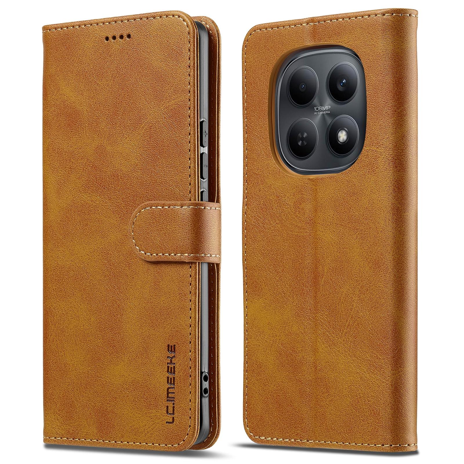 

LC.IMEEKE Для Xiaomi Redmi Note 15 Pro 4G (Глобальный) Чехол-кошелек из кожи с текстурой теленка для телефона