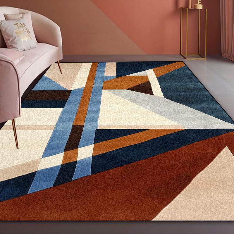 Home Decoration Geometry Carpets Living Room Sofa Area Rugs Modern Light Luxury Large Carpet Bedroom Cloakroom Corridor Foot Mat