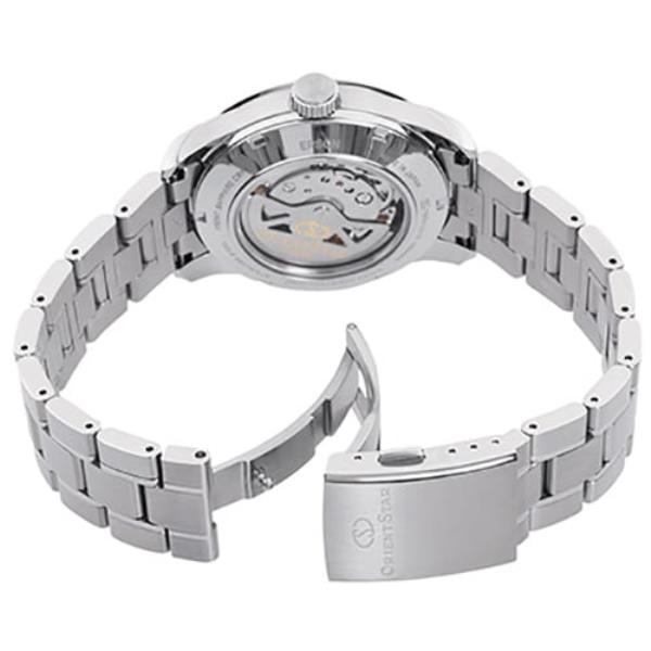 Orient Men's RK-AT0009N (Men's Metal Band Contemporary Semi-Skeleton) Round Watch Silver