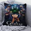 Anime Movie Coraline Classic Anime Pillow Cushion Cover Pillowcase Living Room Sofa Home Decor Customized