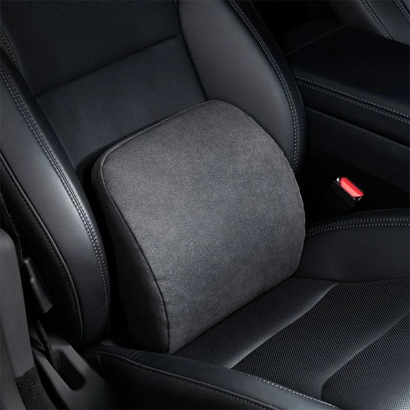 For Tesla Model 3/Y Car Neck Pillow Memory Cotton Protective Lumbar Support Backrest Relieves Pressure Car Headrest Assesories