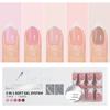 150Pcs Almond Press On Nails 3 in 1 Soft Gel Tips 5Colors Full Cover Fake False Extension Capsule Sculpted Tip Salon DIY
