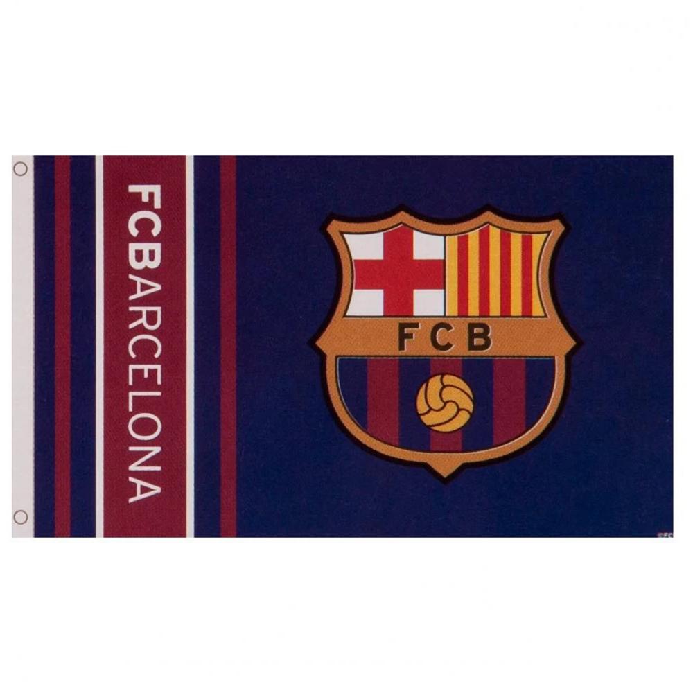 FC Barcelona Wordmark Stripes Flag