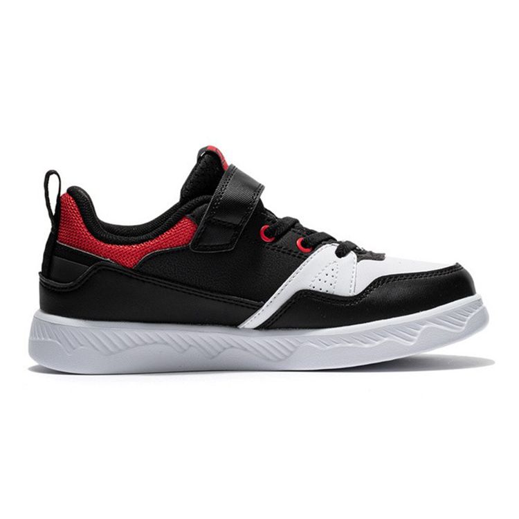 Li Ning Casual Comfortable Shock Absorbing Wear Resistant Lightweight Low Top Kids Skate Shoes Kids Sneaker Black YKCS032-1
