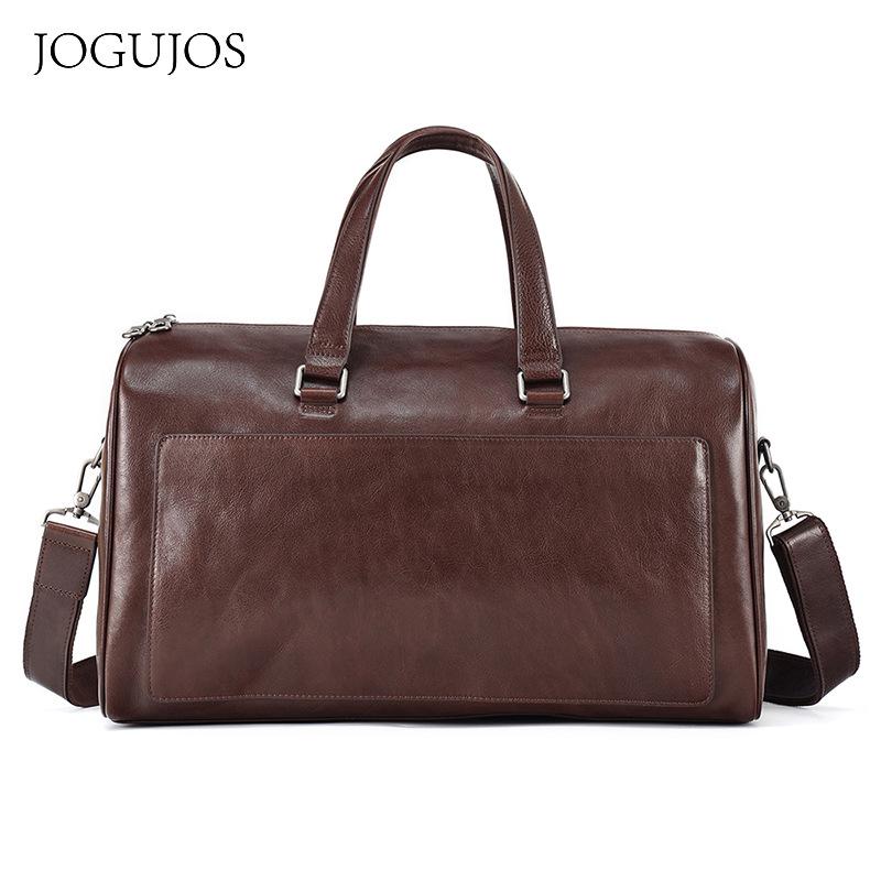 JOGUJOS High-Quality Vegetable-Tanned Leather Crossbody Gym and Travel Bag