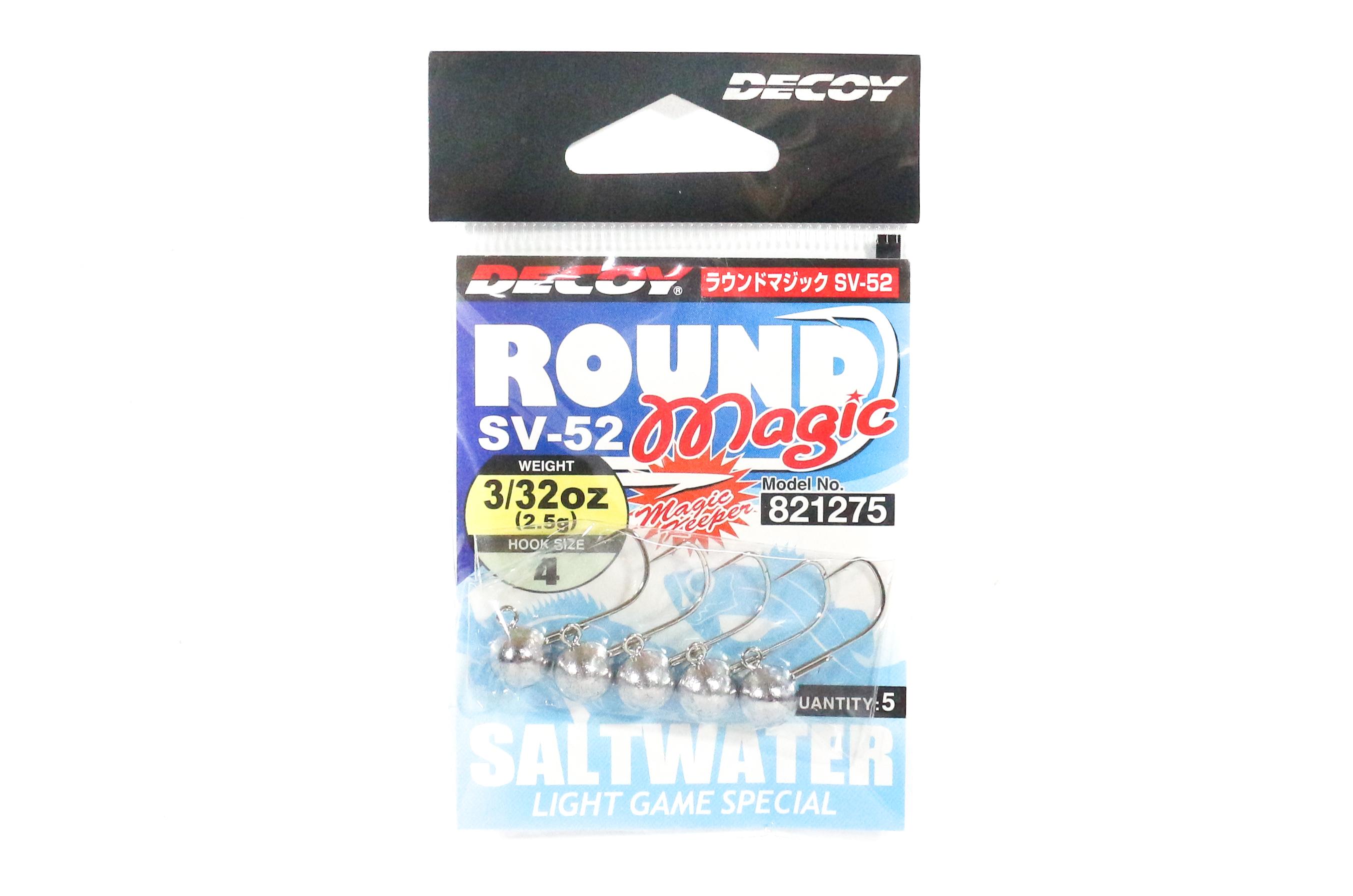 

Decoy SV-52 Jig Head Round Magic Size 4 , 3/32 oz (1275)
