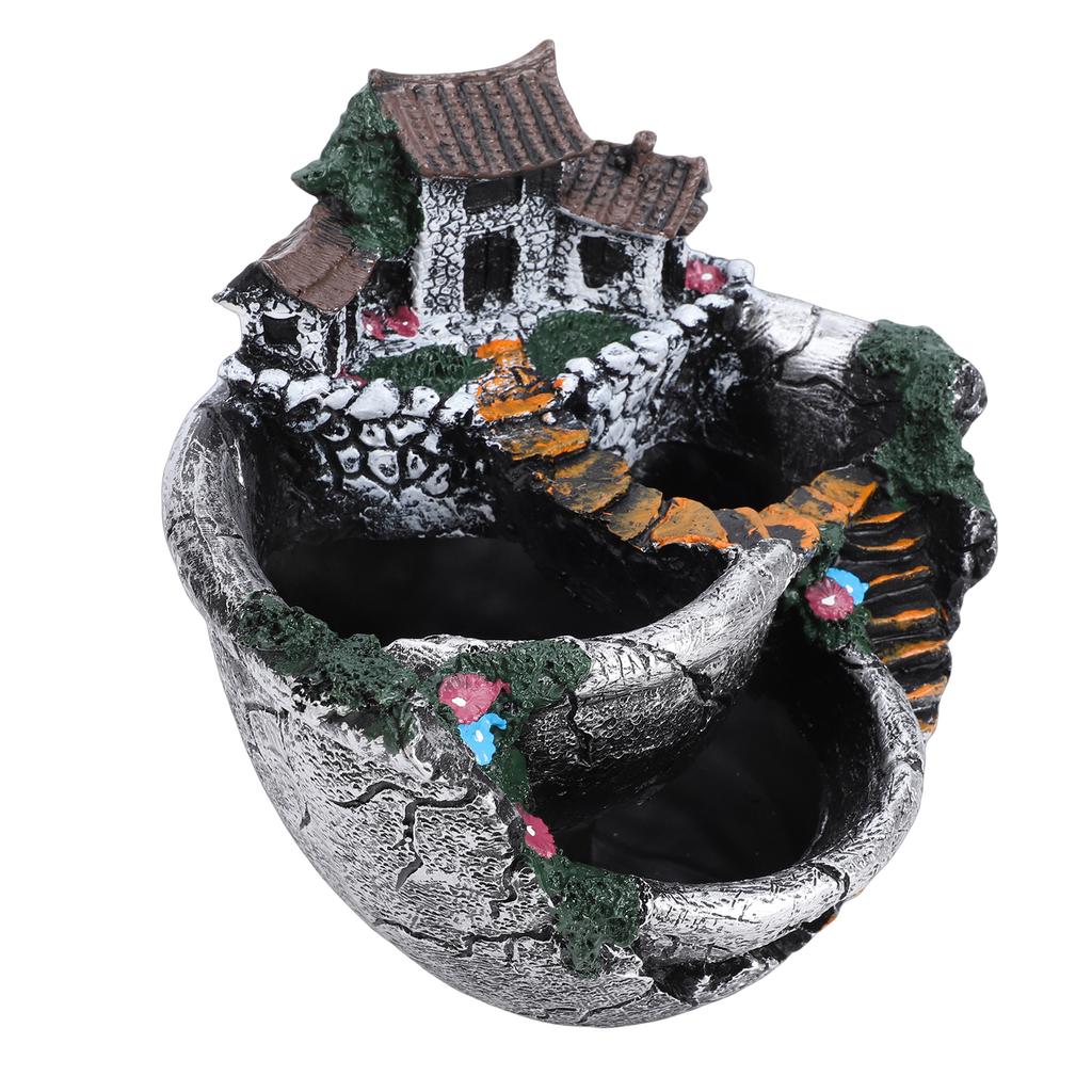 Fairy Garden Plant Pot   Landscape Resin Planter   Decor for Succulents Plants with Small House Ornament Outdoor Indoor Balcony Decor