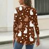Women's T Shirt Christmas Print 3/4 Sleeve Daily Weekend Fashion Basic Round Neck Regular Top