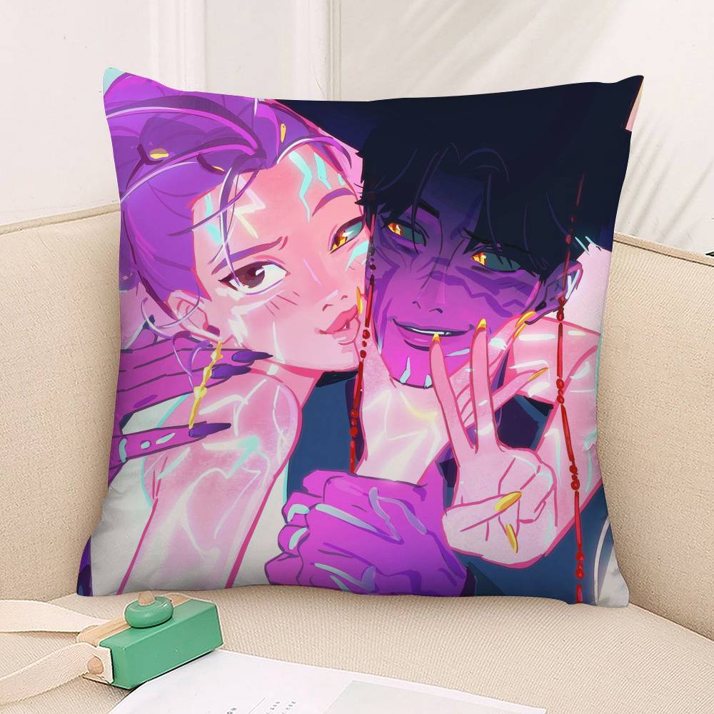 K-kpop D-Demon H-Hunters Pillow Case Plush Fabric Soft  Pillowcase Double Sided Print Cushion Cover Household Gifts