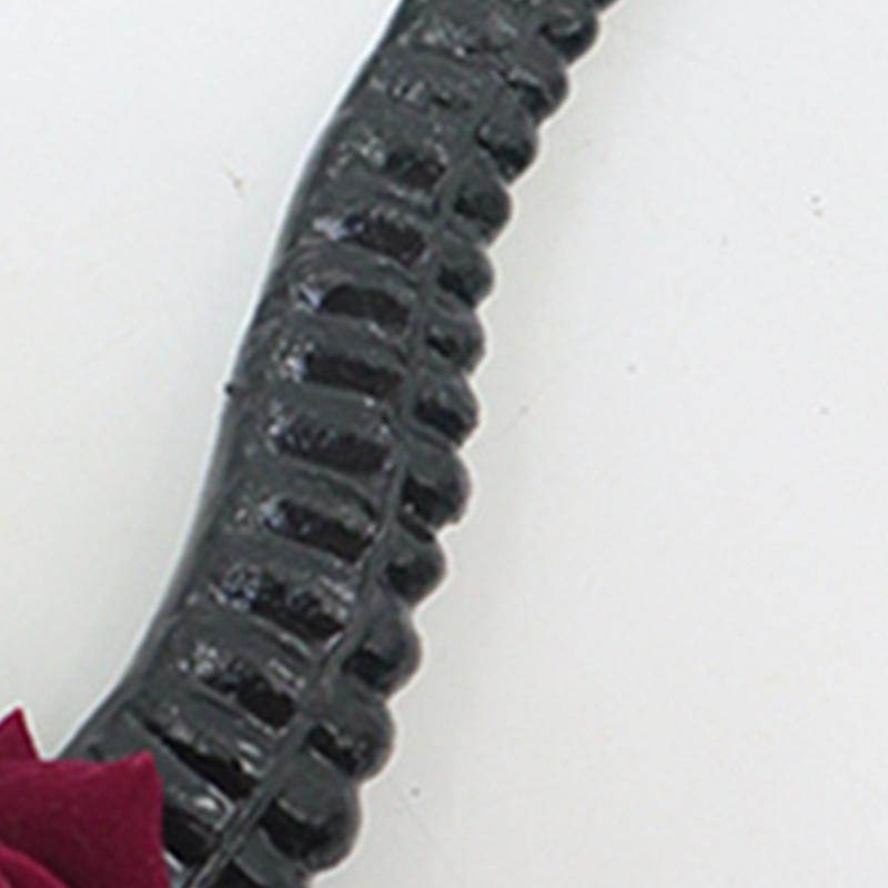 Gothic Lace Rose Devil Horn Headpiece Stylish Hair Hoop Lightweight Photoshoots Props For Halloween Cosplay Event