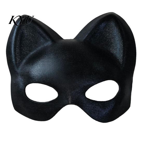 Stylish Costume Masque for Events Cat Masquerade Masque, Sparkly Sequins/Velvet/Black Half Face Comfortable Plastic Adults Women Men Halloween