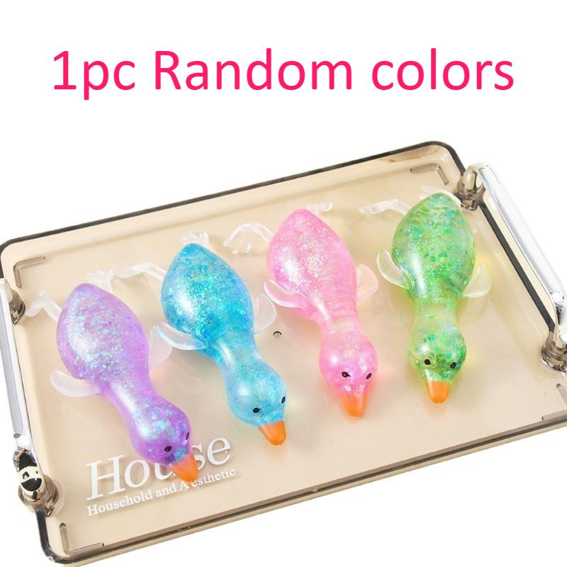 Toys Plasticity Squishy Duck Maltose Squeeze Toy Soft Cute Goose Fidgets Duck Stress Relief Toy Relieve Anxiety for Friends Gift Present