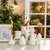 “Nordic White Matte Ceramic Vase: Simple Small Vase for Dried Flowers, Decorative Ceramic Craftwork”
