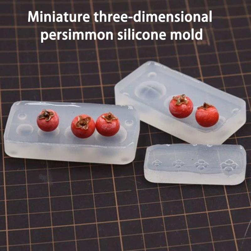 Stampo in Silicone a Forma di Frutta Artistica Materiali Sicuri per Alimenti Design di Cachi Stampo per Progetti Fatti a Mano Creazione di Regali