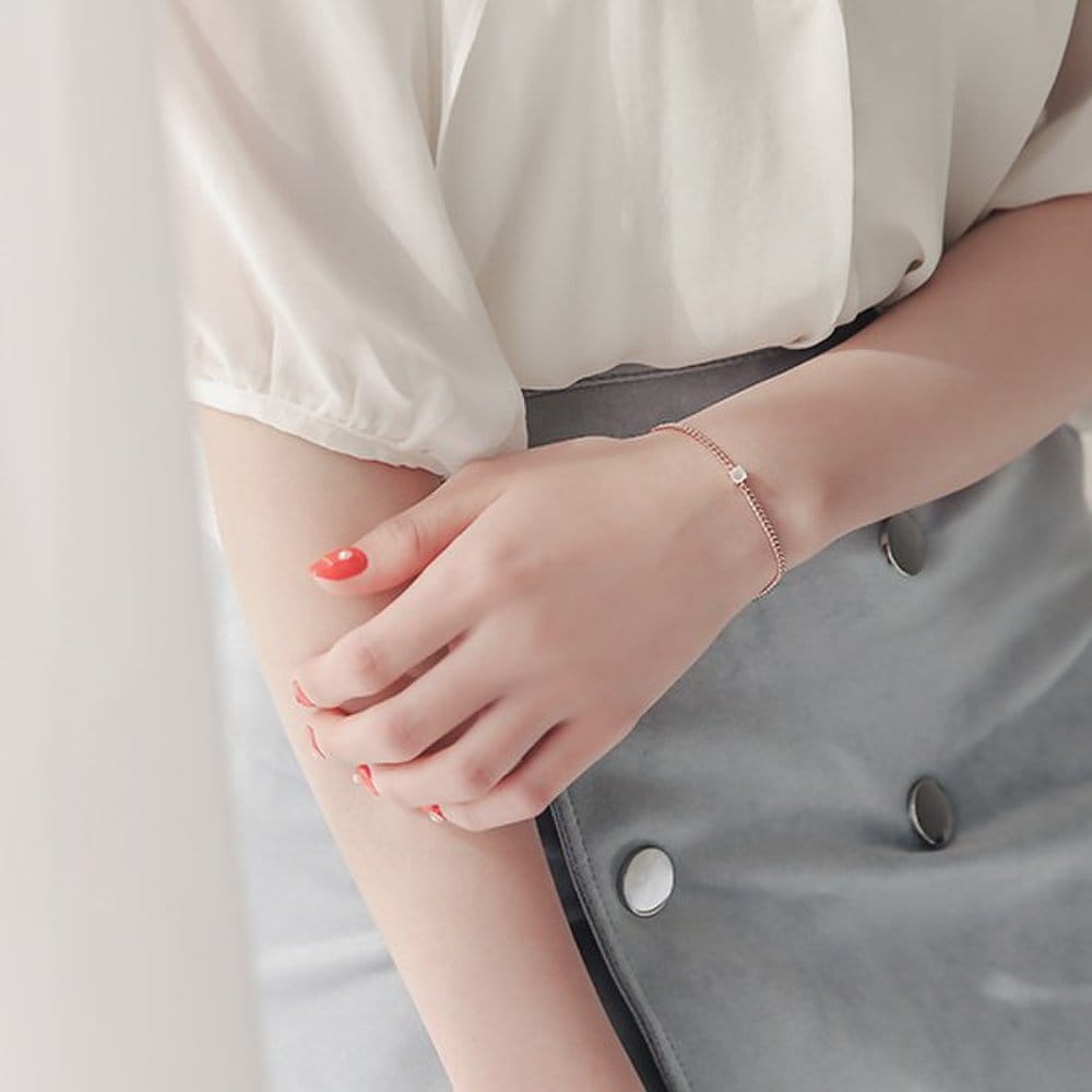 J.Lauren 02B0765 Garnet Green Onyx Moonstone Silver Bracelet