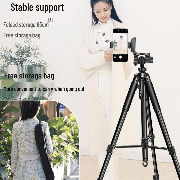 Universal Live Stream Stand: Phone, Tablet, DSLR Tripod with Fill Light for Photography & Selfies