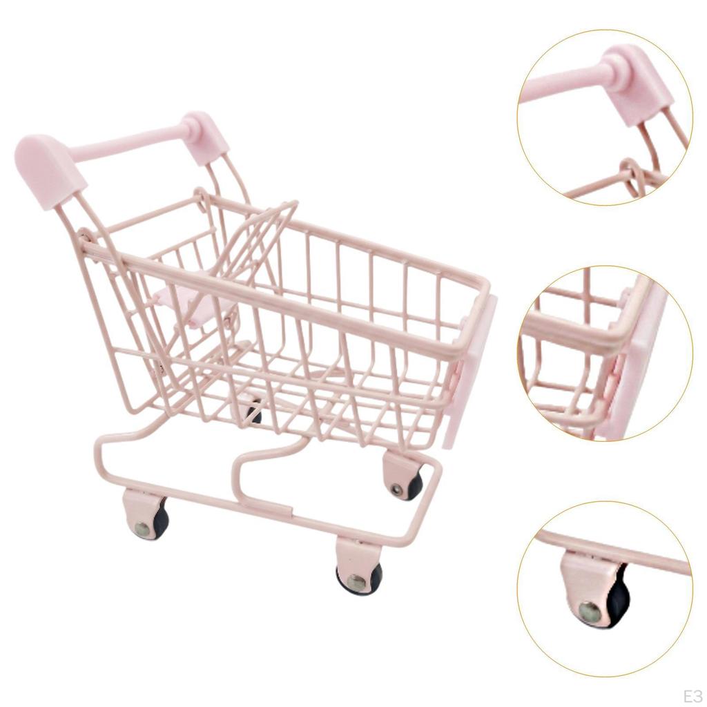 Mini-Einkaufswagen, Supermarkt-Handwagen, kleiner Trolley für Kinder