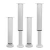 Set of 4 Furniture Feet Furniture Legs Base Feet Adjustable Round Table Legs Stainless Steel Look Brushed Cabinet Feet Raised Legs Furniture Kitchen