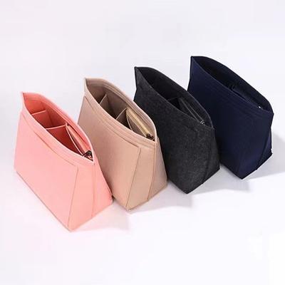 Make-up-Organizer, Filz-Einsatztasche für Damen, Handtasche, Reise-Innentasche, tragbare Kosmetiktaschen, passend für verschiedene Markentaschen