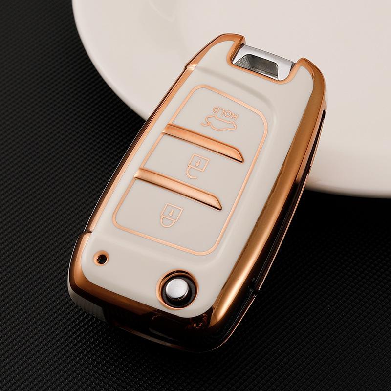 New Soft TPU Car Key Cover Holder Keychain Case Bag for Hyundai Solaris 2 Elantra I30 I35 I40 Tucson Kona Azera Auto Accessories