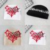 Heart Shape Spider Web Pattern Knitted Hat For Fall And Winter Season