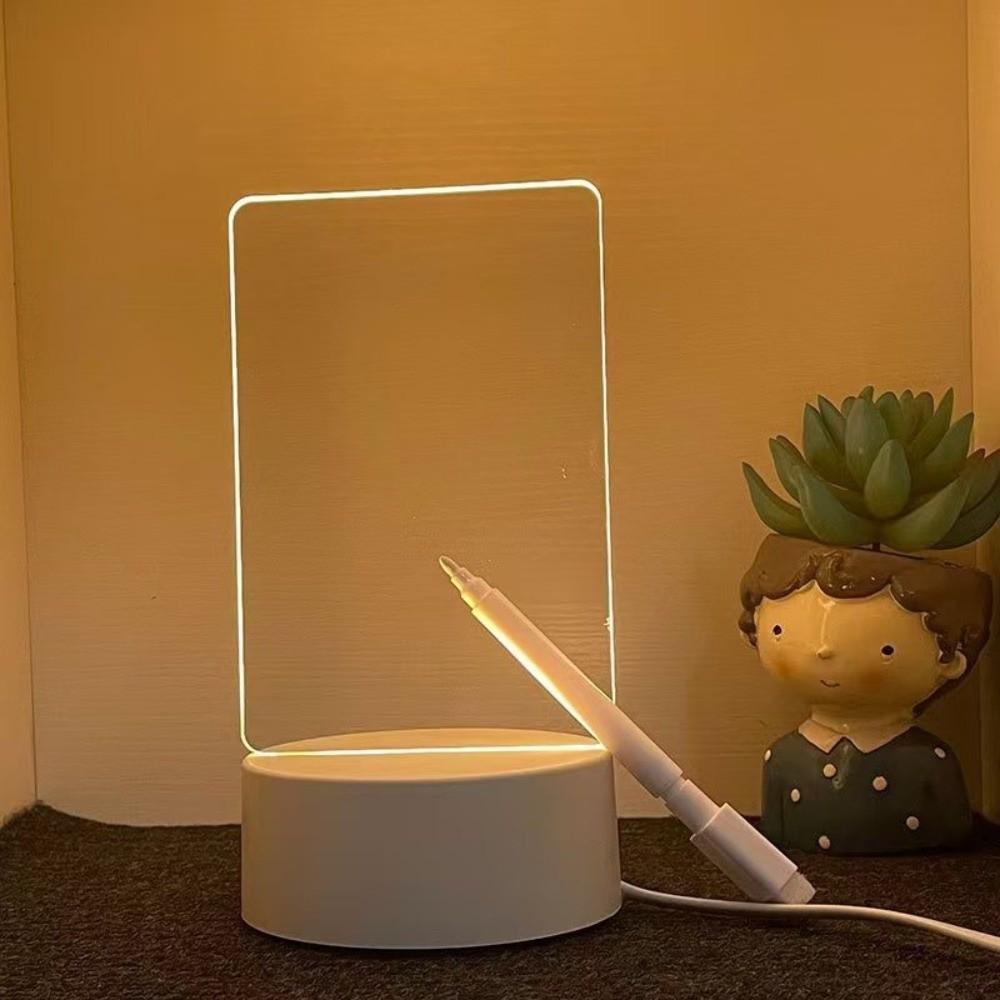 USB Powered LED Desk Lamp 3D Glow Effect Bedside Night Light  Bedside Lighting