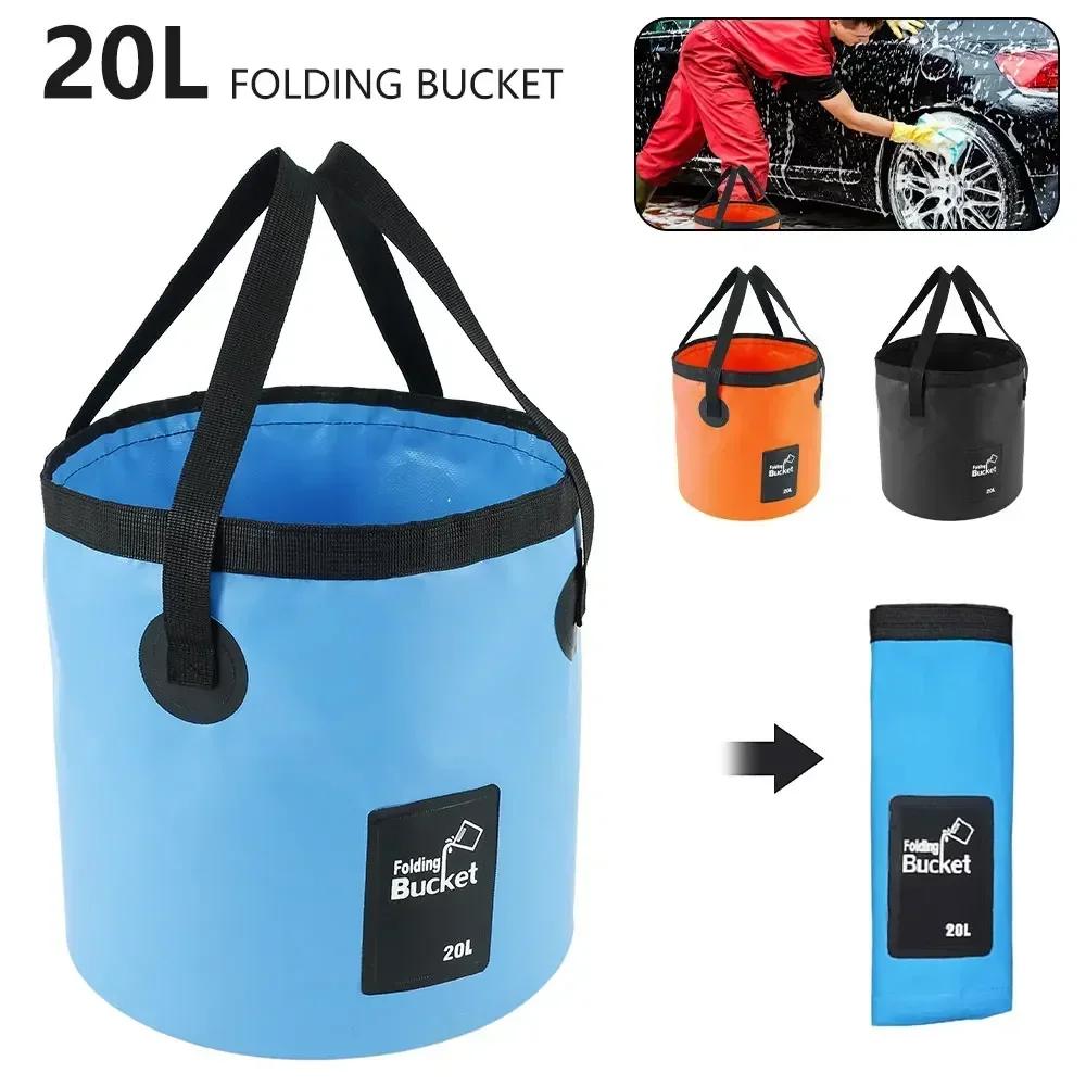 12L Portable Foldable Water Bucket Fishing Bucket Folding Water Container for Travelling Camping Hiking Fishing Washing