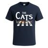 The Cats Abbey Road Shirt Funny Cat Lovers Men's T Shirt Funny Party Shirt Top